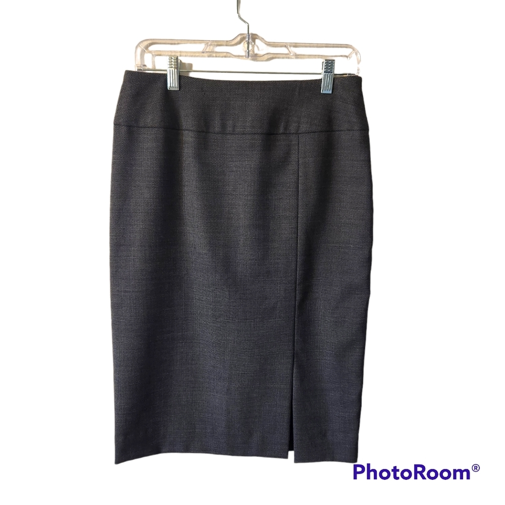 PRESTON & YORK WOOL BLEND MIDI SKIRT BLACK GRAY SKIRT SIZE 6 NWOT